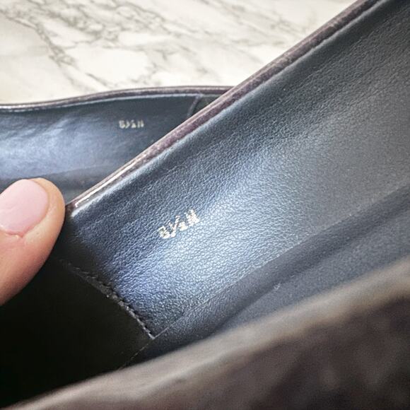 VANELI Narrow Marbled Navy Patent Leather Kitten Heels‎ Women's Size 8.5 NARROW - Picture 11 of 12